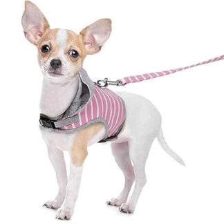 FONDOTIN Haustier-Pullover cat Harnesses katzenhalsband Katzen-Spaziergang Einstellbarer Hund Geschirr zum Gehen Geschirre für Haustierwesten Katzengeschirr und Leine Reine Baumwolle Rosa