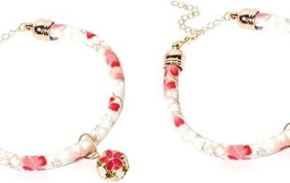 minkissy Breakaway Cat Collar Chocker Reflective Cat Collar Puppy Bell Collar Bell Dog Collar Kitten Bell Collar Puppy Collar Puppy Collars Adjustable Collar Pet Separate Pack of 2