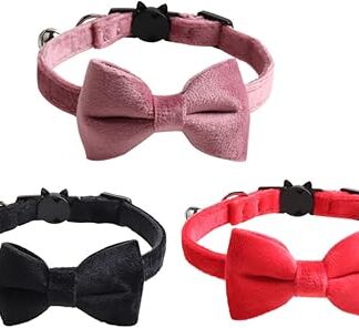 DECOMELODY 3pcs Bowtie Cat Collars Verstellbare Pet Collars Pretty Pet Dog Dekorationen