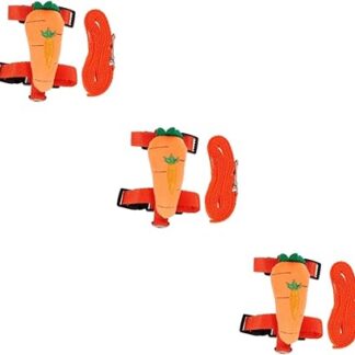 Beavorty 3 Sets Lead Pet Supplies Cat Harness Harnesses for Pet Vests Chest Band Set Rabbit Harness Pull Rope for Cats Cat Guide Rope Breathable Suite Carrot Jacket