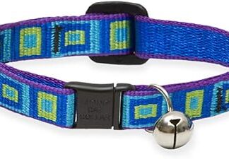 Lupine Sea Glass Patterned Breakaway Cat Collar with Bell, 8 - 12 inch