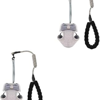 FRCOLOR 2 x Cat Running Jacket Cat Collars Pet Harness Vest and Lead for Pets Tank Tops Walking Cat Harness and Lead Cat Harness Travel Chainring Running