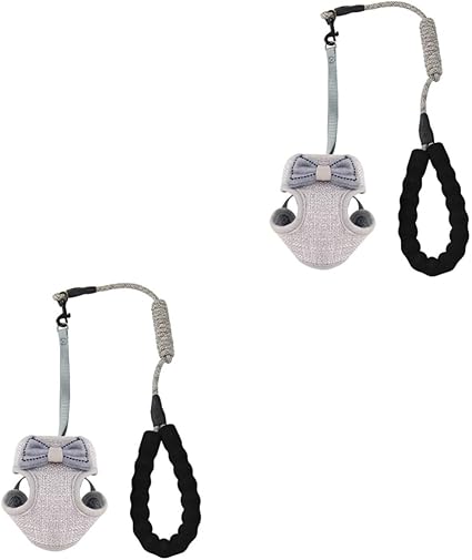 FRCOLOR 2 x Cat Running Jacket Cat Collars Pet Harness Vest and Lead for Pets Tank Tops Walking Cat Harness and Lead Cat Harness Travel Chainring Running