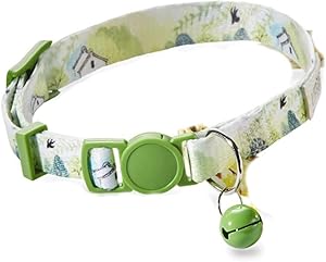 HCHGJKN Basic Dog Collars Pet Supplies Cat Collars Necklace with Bell Adjustable Breakaway Tag Personalised Accessories Small Dogs (B)