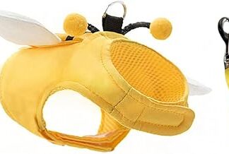 WOONEKY Set aus Geschirr und Leine für Haustiere. Langes Zugseil. Geschmeidiges Material verhindert DASS das Haustier verloren geht.