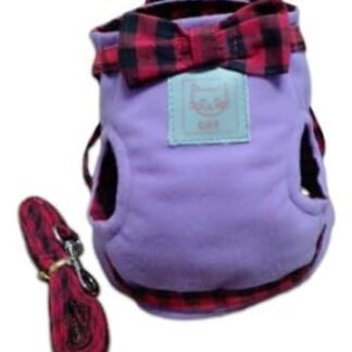 minkissy 3pcs Harness with Lead Cat Chest Harness Puppy Harness Leash Cat Harness Chain Ring Purple Pet