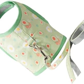 BESPORTBLE Cat Harness with Lead Set, Playful Avocado Design, Breathable Vest for Cats, Size Recommended Weight 10