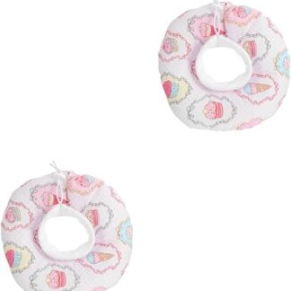 minkissy Elizabeth Circle Cat Neck Cone Elizabethan Cat Cone Pet Elizabethan Collar Dog Surgery Collar Cat E-Collars Dog Elizabethan Necklace Dog Neck Cone Conical Cat Supplies Cotton