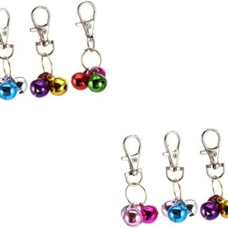 minkissy Pet Bell Cat Collar Bells Jingle Bell Dog Collar Cat Bells Dog Collar Charms Kitten Collar Bell Colourful Pet Kitten Ornament Pet Pendant Bells Puppy Metal Necklace Supplies, 6 x 3 x 3 cm,