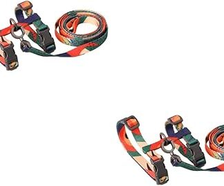 Supvox Pack of 2 H-type Cat Tow Rope Pet Harness Dog Harness Lead Quick Release Buckle Cat Supplies Puppy Harness Cat Harness Drawstring for Cats Pom Material