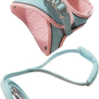 WOONEKY 1 Satz Haustierleine Trainingsgeschirr für Hunde Hundekette Leine pet Supplies haustierbedarf Haustier Geschirr Katzengeschirr und Leine Kätzchen Gurt Seil Gürtel Kordelzug Rosa