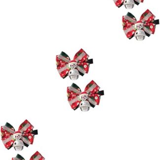 minkissy 6 Pcs pet collar neck tie santa cat collar christmas bell pet collar christmas cat bowtie christmas dog cat collar bunny collar puppy collars Party Supplies dog supplies the cat