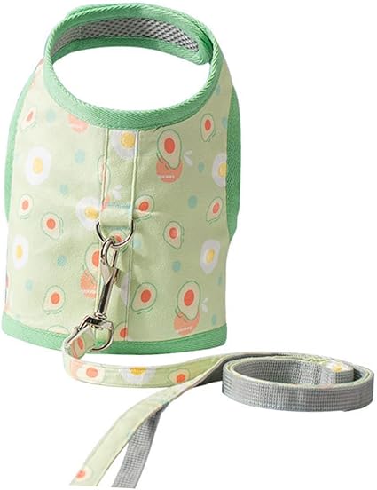 Yardwe 1 Set Cat Lead Pet Harness Escape Proof Cat Harness Cat Vest Lead Cami Hanger Small Dog Lead Cat Collar Lead Running Lead Cat Bow Fruit