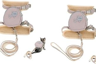 INOOMP 2St hunderucksack Leine Katzenleine für den Außenbereich Katze verstellbare Leine cat Leash cat Harnesses laufweste Haustierkontrollseil Zugseil für Katzen Kätzchen Gürtel Geschirr
