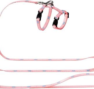 HUNTER Sweet Kitty Nylon Cat Lead, Harness, Pink