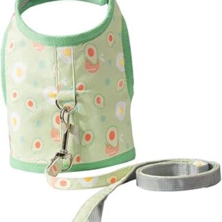 VANZACK 1 Set Cat Lead Cat Collar Lead Avocado Patterned Vest Cat Adjustable Harness Easy to Control Pet Harness Cat Harness Bow Linen Kitten