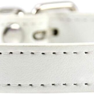 Cat Accessories Pink PU Leather Personalized Necklace Small Cat Leash Cat Harness Cat Collar Strong (Color : White cat collar, Size : L.)