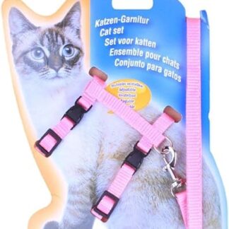 Geschirr- und Leinen-Set für Spaziergänge, ausbruchsicher, bequem, weich, einfach, verstellbar und leicht