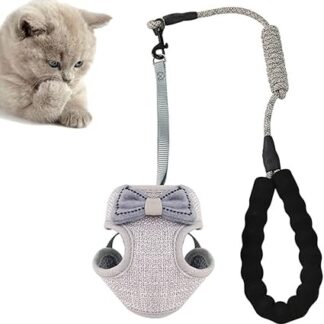 Happyyami Brustgurt Für Katzen Kätzchengeschirr Und Leine Kleines Katzenhalsband Outdoor-Geschirr Für Kätzchen Haustier Geschirr Katzenwanderjacke Draussen Mädchen Reisekit