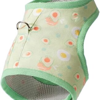 Happyyami 1 Set Katzen Weste Geschirr Mit Leine Avocado Muster Katzenharness Für Haustiere Größe Für Katzen Mit Einem Gewicht Von 10