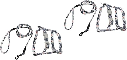 BESPORTBLE 2 Sets Pet Cat Harness Puppy Collars Throw Puppy Collar Cat Collar with Pull Strap Cat Traction Harness with Pull Strap Running Vest Pet Harness