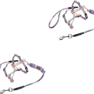 POPETPOP 2-Piece Racing Harness, Pet Accessories, Kitten Harness, Puppy Harness for Small Dogs, Dog Harness, Cat Harness and Lead, Escape Proof Harness