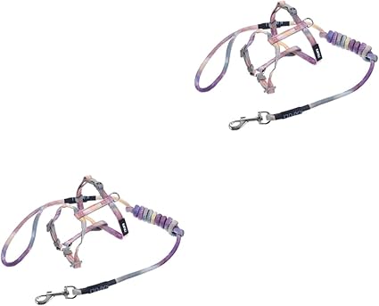 POPETPOP 2-Piece Racing Harness, Pet Accessories, Kitten Harness, Puppy Harness for Small Dogs, Dog Harness, Cat Harness and Lead, Escape Proof Harness
