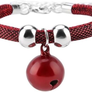 ACiyD Pet Cat Collar Cute Japanese Style Pet Collars with S Adjustable Collar for Small Dogs Kitten Pet Cats (Colour: Red)