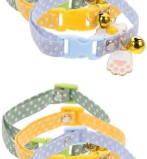 minkissy Pack of 12 Cat Collar Kitten Collar Dog Collar Bell Pet Neckerchief Bell Dog Collar Dog Handkerchief Pet Collar Choker Breakaway Dog Collar Cat Bell Cotton Polyester Girl Accessories