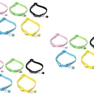 minkissy 15 Pcs cat collar reflective pet collar pet kitten collar cat safety collar puppy safety collar dog bibs dog collar puppy collar adjustable collar the cat neck ring nylon