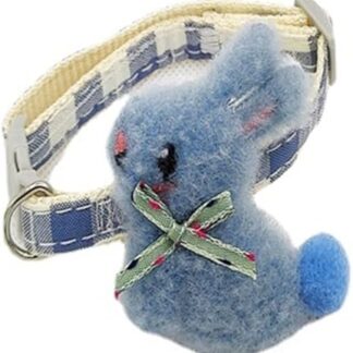 HCHGJKN Basic Hundehalsbänder Katzenkragen Plaid Bunny Cat Collar Cat Bell Halskette Welpen Ornament Pet Zubehör(Style 4)