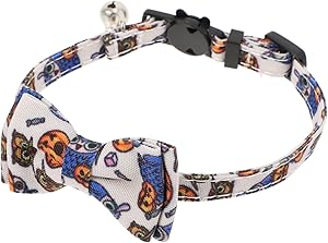 MERRYHAPY 4 Stücke Adorable Cat Collar Exquisite Halloween Gruselige Stil Katze Kragen Haustierversorgung