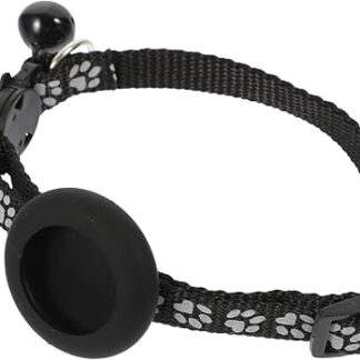 minkissy 4pcs cat collar reflective cat kitten collar personalized cat breakaway anti- lost pet collar air tag holder puppy collars breakaway anti-lost pet collar big dog nylon necklace