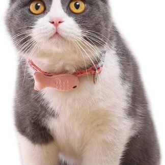 Pet Collar, Breakaway Cat Collar Soft Adjustable Puppy Dog Plaid Collar Kitten Fish Necklace for Small Dogs Cats (Pink)