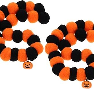 Supvox Pack of 2 Halloween Collar Necklace with Cat Collar for Halloween Decoration Halloween Pet Collar Cat Collar Decoration Collar for Pets Kitten Collar Nylon