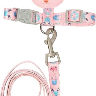 MILISTEN Linen Pet Vest for Large Cats Running Harness for Cats No Pull Harness for Pets Pet Cat Collar Cat Halter Vest Nylon Cat Lead Pink Small Pet