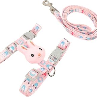 Kisangel Leinen tierwanderungen pet Supplies cat Harnesses Katzen-Geschirr Outdoor-Weste Zugseil für Haustier Outdoor-Gehgeschirr Katzengeschirr kleines Haustier Gurt Katzenleine Nylon Rosa