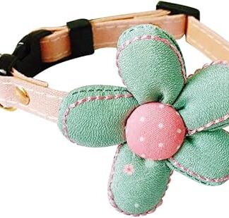 minkissy Cat Pu Collar Cat Bell Collar Breakaway Cat Collar Small Puppy Collar Cat Adjustable Collar Cat Collar Personalised Dog Collars for Puppy Adjustable PU Collar Scarf Reflective