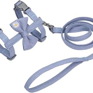 BUGUUYO Katzenhalsband cat Clothing katzenbekleidung Katzen-Geschirr für Katzen zubehör Katzen Outfit Katze Fliege Leine Katze-Kätzchen-Geschirrweste Kätzchenweste mit Leine Polyester Blue