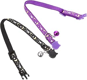 CIYODO 2 Stücke Noctilucent Cat Collar Reflektierende Kragen Für Katze Outdoor Cat Supply Cat Decor