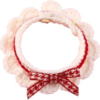 HCHGJKN Basic Dog Collars Cute Handmade Dog Cat Collar Adjustable Kitten Accessories Hook Bib Bib Chihuahua Bib