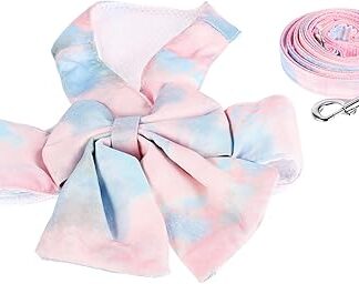 BESPORTBLE 1 Satz Haustier Geschirr Katzenspielzeug Katzen-Puzzle- Katzensachen und Leine pet Supplies Katzen sicherheitsgeschirr Katze Bogen Geschirr Leine Haustierzubehör Polyester