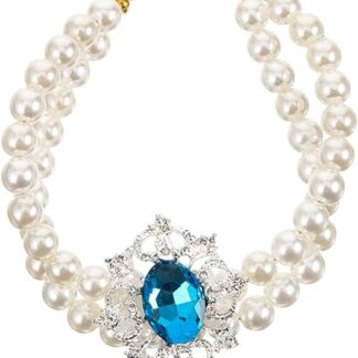 minkissy Pet Necklace Choker Necklace Dog Necklace Cat Neck Decor Pet Accessory Cat Dog Supplies Cat Jewellery Pet Neck Decor Small Animal Necklace Resin Pearl Gem