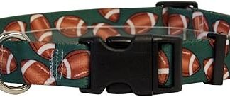Yellow Dog Design Yellow Patterned Dog Collar Cat 8" - 12" Footballs