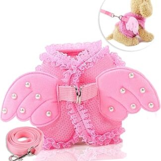 Supvox Cat Harness Pink Harness for Small Dogs Rabbits Small Dog Lead No Dog Pet Supplies Pet Harness Chest Strap for Dogs Fashion Linen Braces Belt