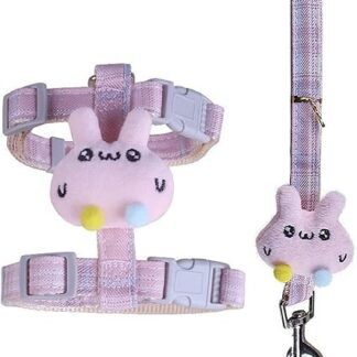 BHFYOB Katzengeschirr und Leine zum Spazierengehen, ausbruchsicher, verstellbare Katzenleine, kein Ziehen, Kätzchen-Geschirr