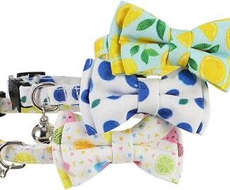 minkissy 3pcs Pet cat bow collar summer dog collar Pet Bow Ties Pets Bow Ties halloween puppy collar small puppy collar bell puppy collar dog neck ties Pet Supplies dogs cloth Gift kitten
