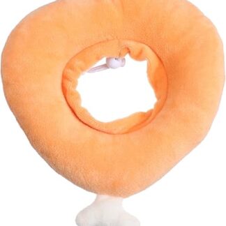 FONDOTIN Haustierhalsband heiser Kragen Bausatz bellen beruhigen Katzen-Erholungskegel Cat Neck Cone Genesungshalsband für Katzen Katzenhalsband Hundekegelhalsband Plüsch Orange