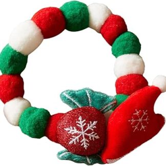 Puppy Plush Collar Necklace, Soft Plush Ball Pet Necklace, Christmas Pet Dress Up Accessories, Cute Candy Hat Pet Collar, Elastic Pet Collar for Cat, Elastic Pet Collar for Dog