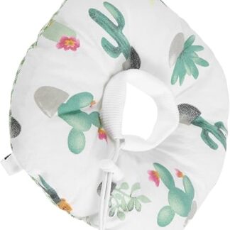 minkissy Elizabeth Circle Cat Healing Collar Kitten Recovery Collar Dog Pet Elizabeth Collar Inflatable Collar Cat Elizabethan Circle Cat Collar Cat Cone Program White Collar Cotton